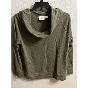 Women's Field & Stream Green & Black Cowl Neck Sweatshirt Size Large